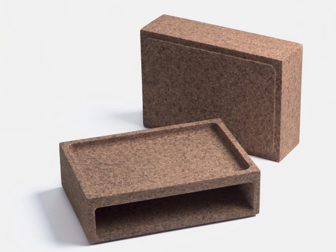 Stackable cork boxes is an eco-friendly way to organize things