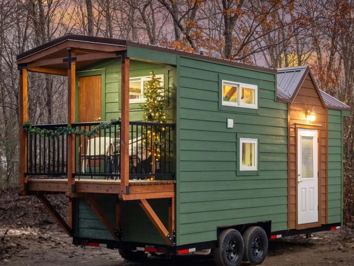 The Ultimate Compact Home Offers Smart Design, Big Living, & A Rustic Balcony In A Small Space