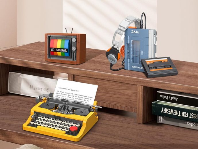 This nostalgic building brick set brings back memories of the golden era