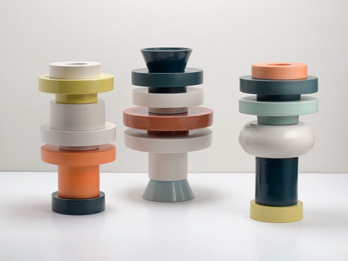Torre Modular Ceramic Vase Turns Pottery Into Playful Sculpture