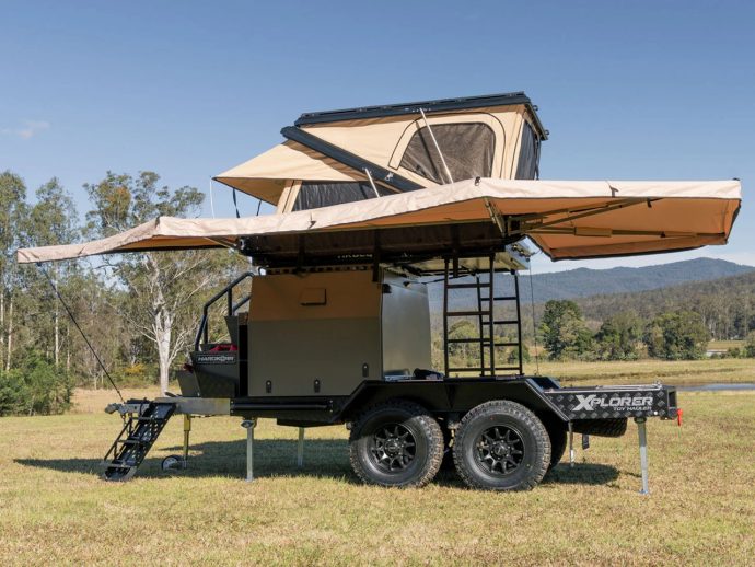 Xplore Toy Hauler carries an ATV – is designed easier to tow, load, and live in