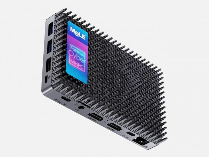 MeLe Cyber X1 Fanless Mini PC Keep Cool With a Porcupine-like Heat Sink