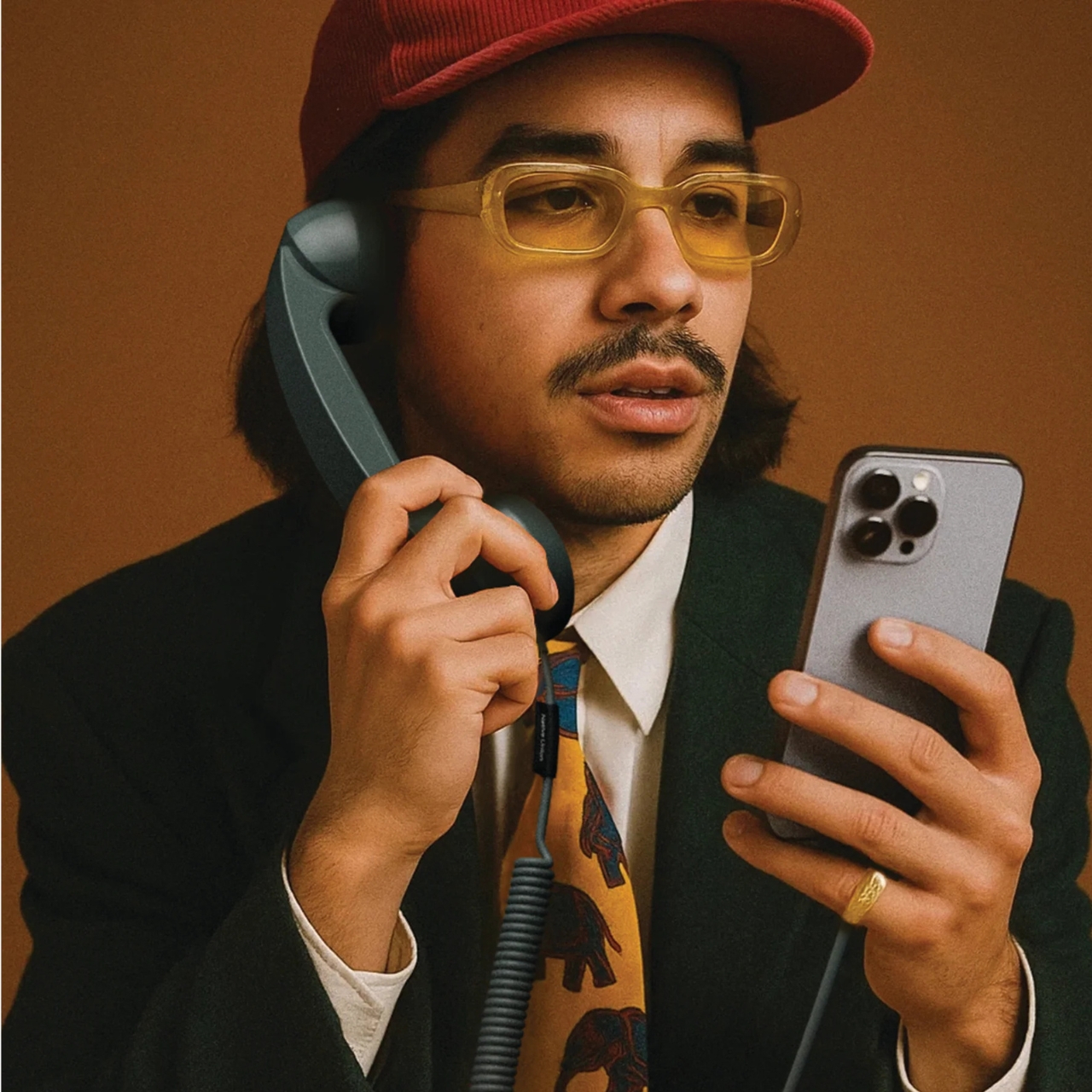 Native Union Pop Phone – Auricolare Telefonico Retrò Con Microfono E Altoparlante, USB-C Per IPhone, IPad, Laptop, S25, Flip 7, Fold 7 – Perfetto Per Chiamate E Videoconferenze – Nero