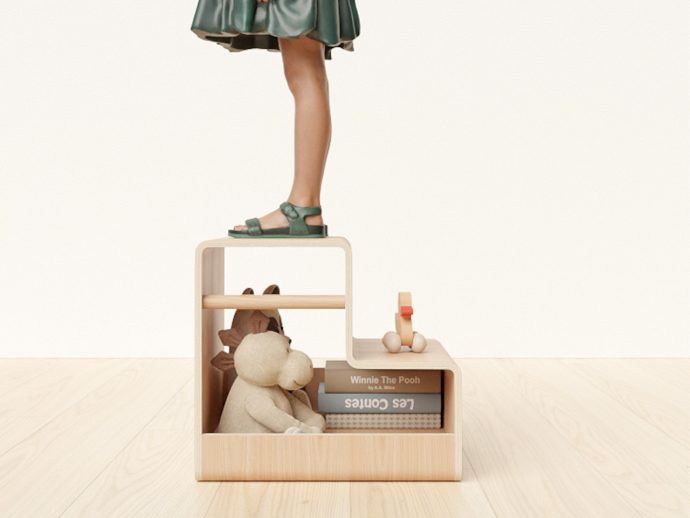 Totto Step Stool Concept Blends Montessori Principles with Playful Design