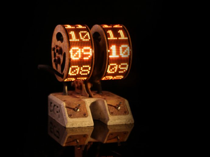 Crydal Scroll Clock Reimagines Time as Flowing Light Art