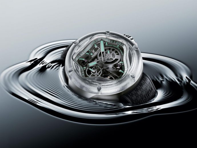 Hublot MP-17 MECA-10 Arsham Splash Titanium Sapphire explores time fluidity through water-inspired case