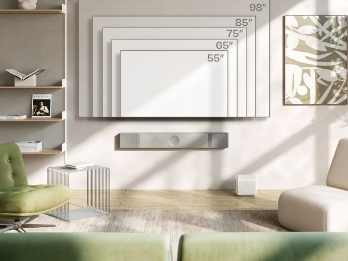 KEF XIO Soundbar Wraps Dolby Atmos Speakers in Aluminum and Fabric