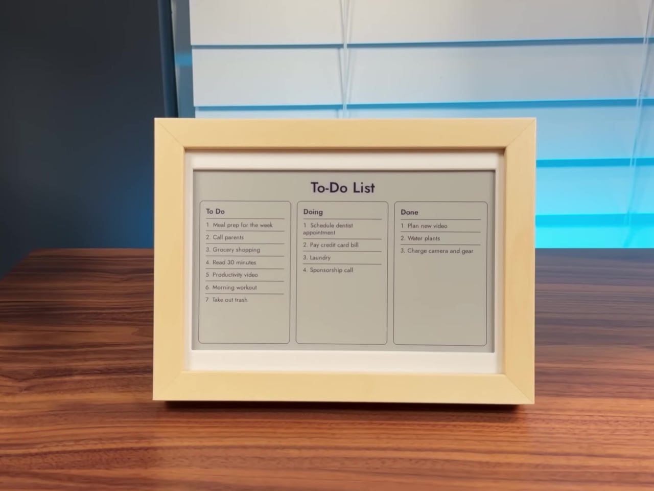 Raspberry Pi E-Ink To-Do Display Disguises as Framed Desk Art