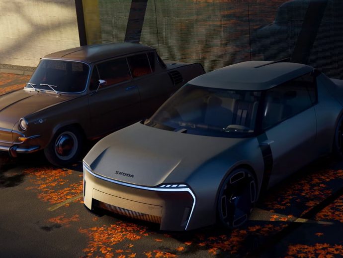 Škoda 1000 MBX Concept: Brutalist Architecture Meets 1960s Proportion