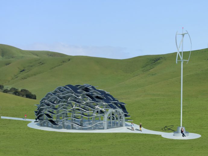 Solar Winds Wine Tasting Pavilion Imagines Architecture and Energy Flowing Together