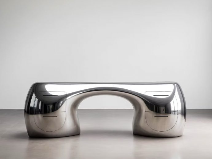 The Arnardo Desk Looks Like It Time-Traveled From 2084