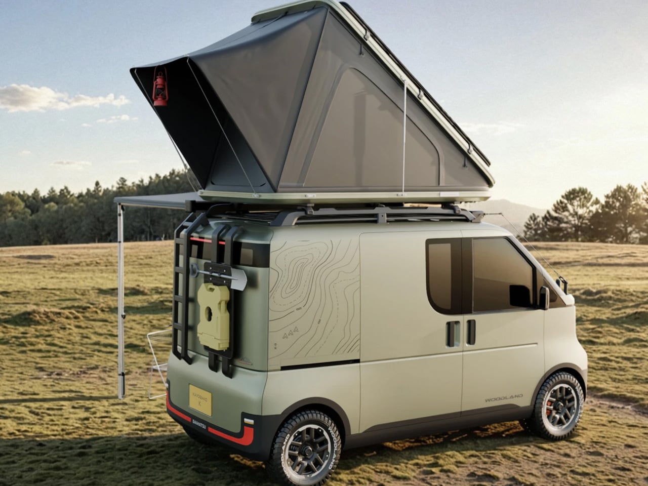 Toyota unveils Kayoibako-K micro camper van concept that can be used as self-driving mobile storefront - Yanko Design