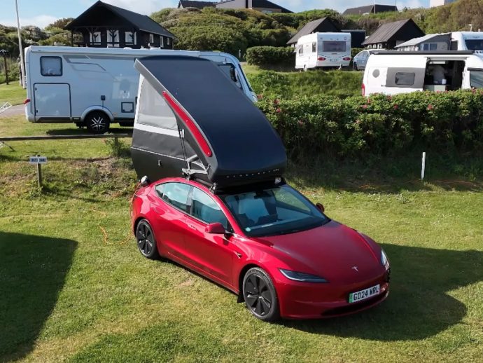 Wheelhome turns Tesla Model 3 into ultimate electric rooftop camper with Dashaway eRC