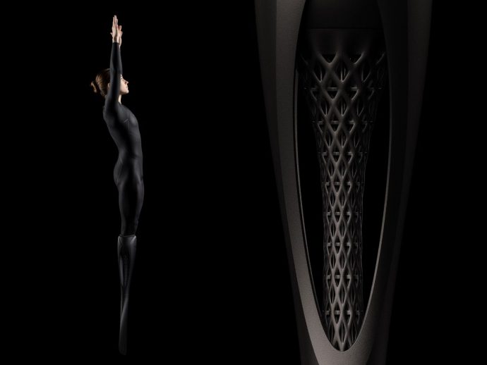 3D printed prosthetic fin lets below-knee amputees swim with freedom and efficiency