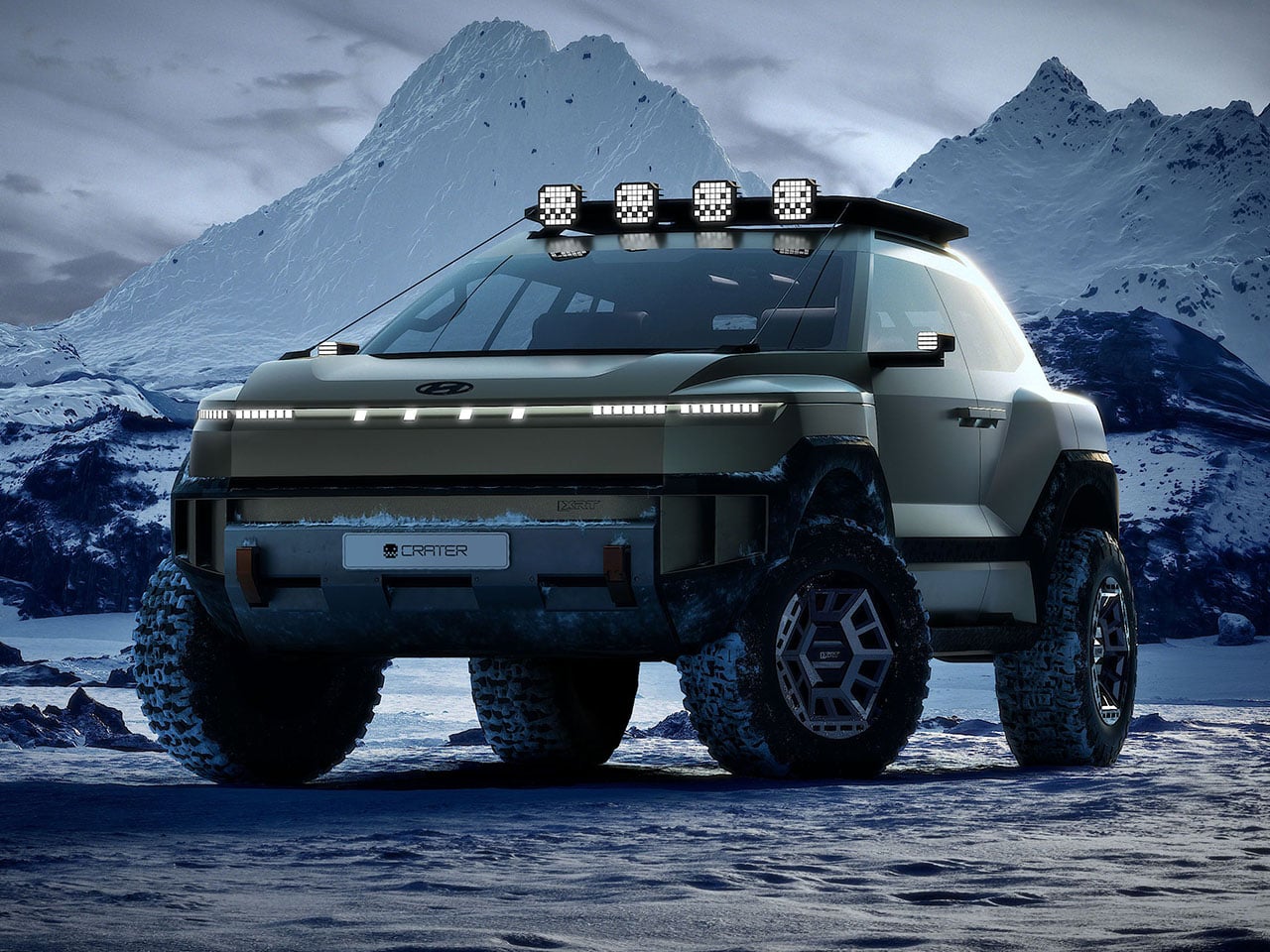 Apocalypse ready Hyundai Crater concept SUV maximizes off-roading utility - Yanko Design