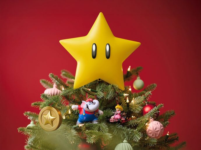Super Mario’s Invincibility Star as a Christmas Tree Topper might just be the Hottest Ornament Of 2025