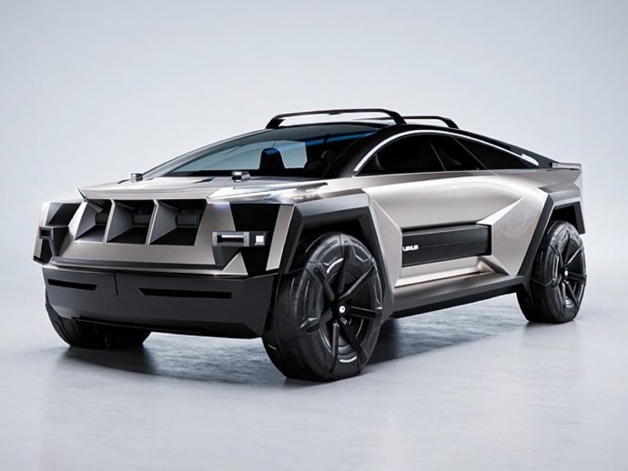This Armored Lexus Concept Borrows From Cybertruck and Rezvani, But Stays Premium