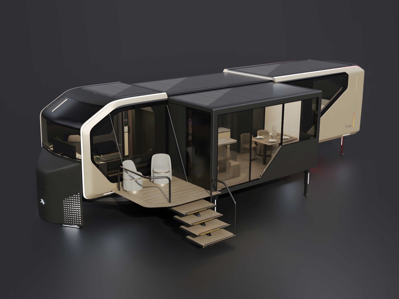 Pininfarina's Foldable Trailer Homes combine Electric Mobility and Off-Grid Luxury Living - Yanko Design