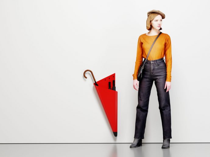 Designer Turned the Boring Umbrella Stand Into Wall Art