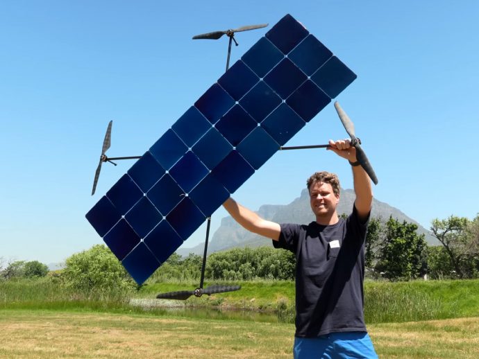 DIYer builds first 100% solar-powered drone that flies without batteries