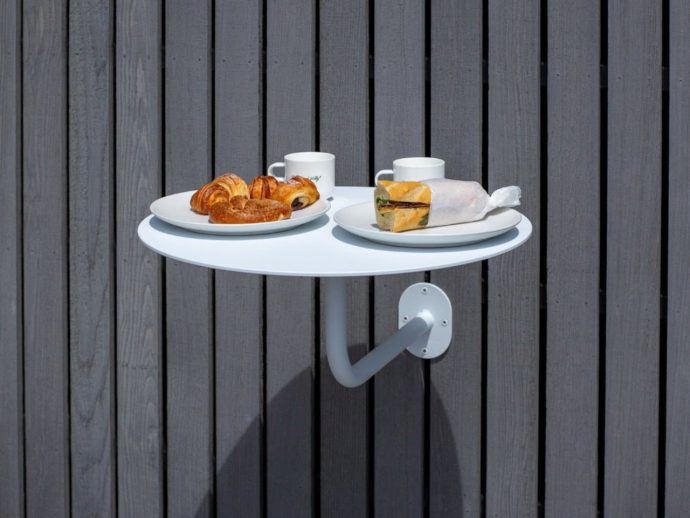 George & Willy’s Cafe Table Mounts to Walls and Lifts Off Daily