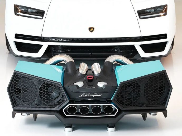 Limited Edition iXOOST Esavox Speaker features a real Lamborghini exhaust to power your sound