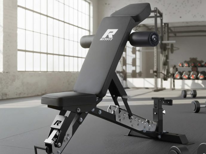RITFIT GATOR 3-Section Adjustable Bench Holds 1,600 Lbs in 21 Positions
