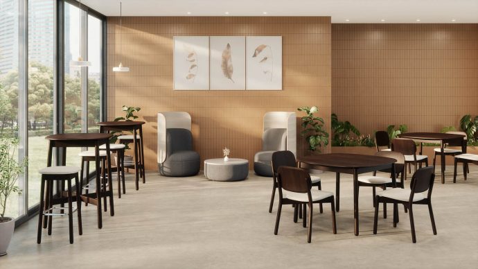 Silva Wood Collection by KFI Studios: Steam-Bent Beech Furniture Designed by Union Design