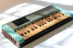 Someone Built a Working Synth From Cardboard and Walnut Keys