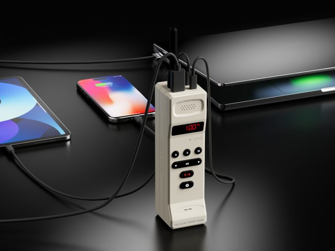 Someone Made a Brick Phone Power Bank with a Working Walkie Talkie