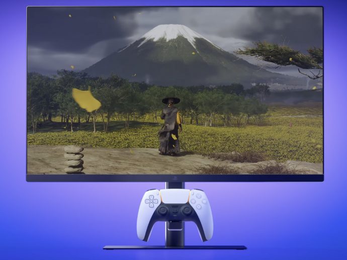 Sony made a PS gaming monitor with a holder for DualSense controller, and you can buy it soon
