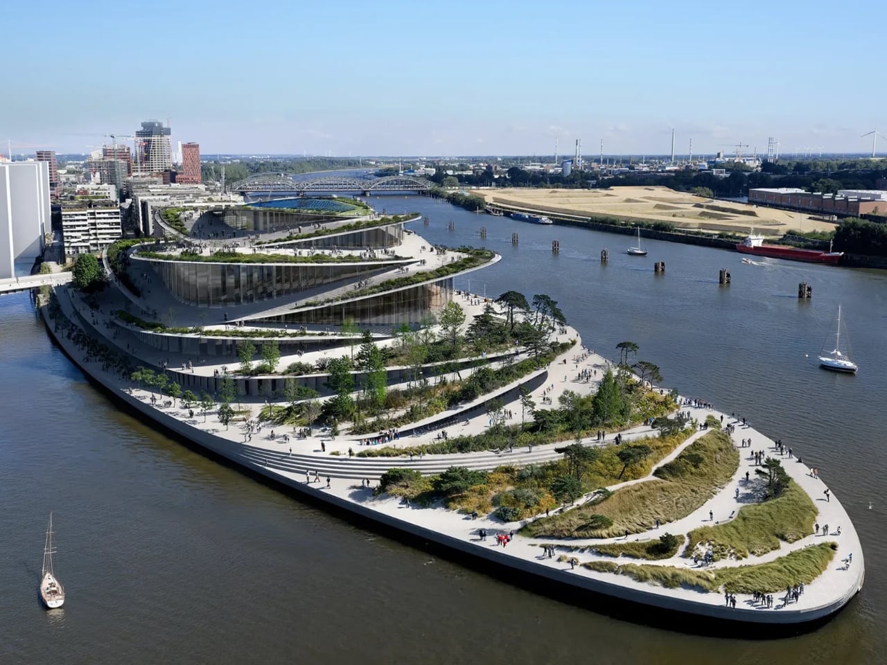 This Opera House Design Has No Back and You Can Walk on the Roof - Yanko Design