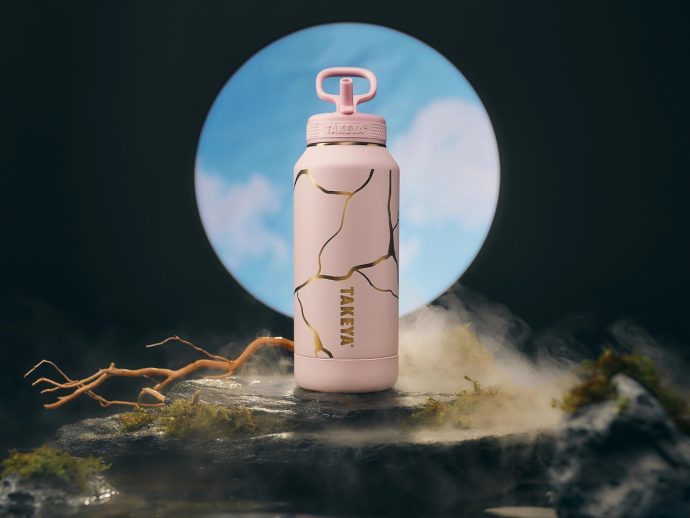 Water Bottle Inspired by Japanese Kintsugi Celebrates Cracks