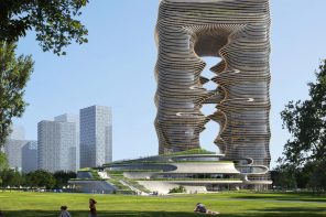 ZHA’s Dramatic Canyon-Cut Tower Tops Out In Shenzhen’s Cultural District
