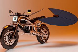 This solar powered motorcycle never needs charging for true energy independence