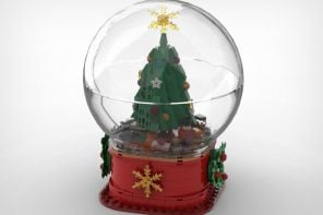 This LEGO Christmas Snow Globe Actually Spins and it’s Perfect Stocking Stuffer Material