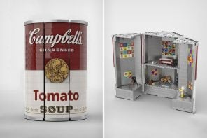 This LEGO Campbell’s Soup Can Opens to Reveal Andy Warhol’s Entire Factory Studio
