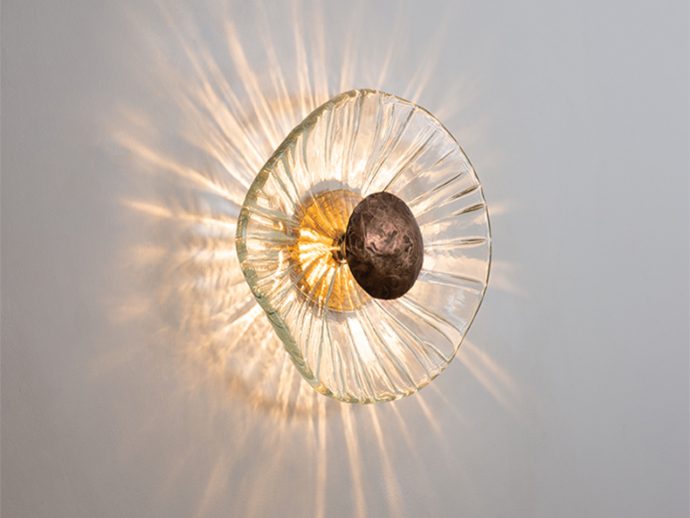 Iris Sconce: Hand-Shaped Glass Wall Light Where No Two Are Identical