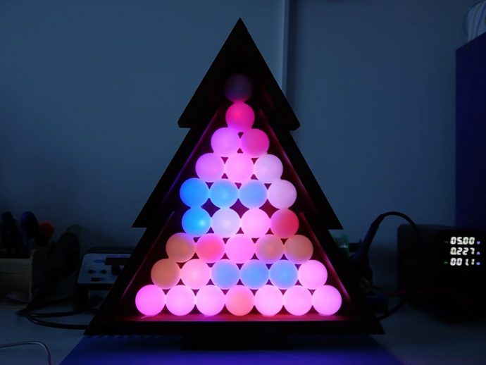 Music-reactive LED Christmas tree turns holiday decor into an interactive display