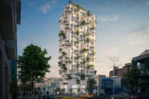 This 21-Story Tower Has 104 Green Balconies Inspired by Gaudí