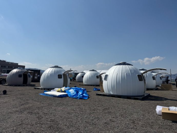 This Dome Shelter Packs Flat and Deploys in Under 2 Hours
