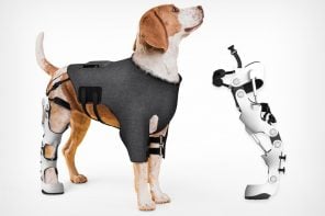 This Intelligent Pet Exoskeleton Helps Injured Dogs Relearn Movement on Their Own Terms