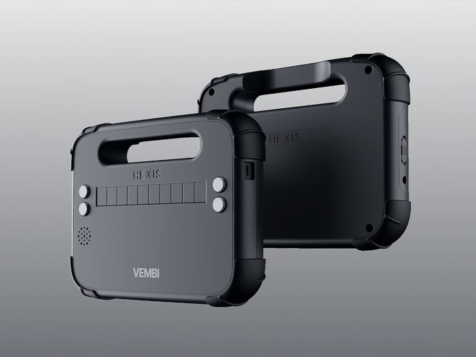 This Rugged Braille Reader for Kids Has a Built-In Carry Handle