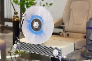 This Turntable Spins Vinyl Vertically So Records Become Wall Art