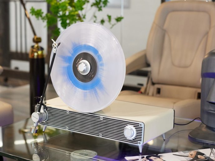 This Turntable Spins Vinyl Vertically So Records Become Wall Art