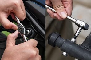 Titaner Titanium EDC Ratchet Swings at 4° for Impossibly Tight Spaces