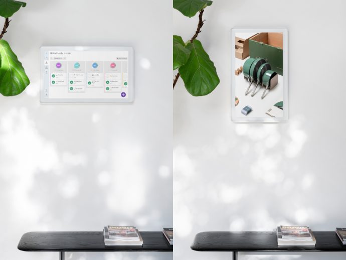 27-Inch Digital Wall Calendar Shows Schedules, Then Switches to Photos