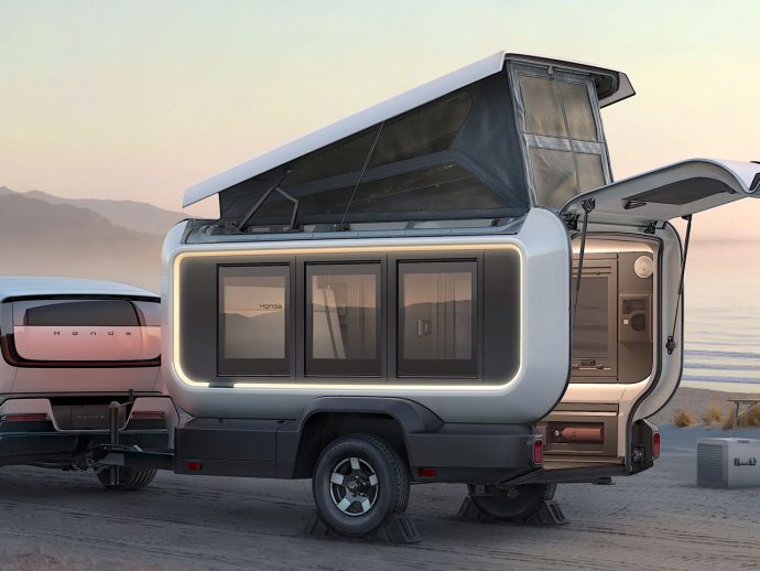 Honda enters modular camper market with lightweight, solar-powered trailer