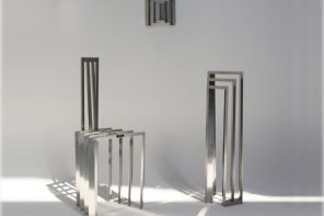 These Steel Chairs and Lamps Look Like Sitting Inside a Pergola