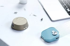 This palm-sized desktop vacuum combo keeps your setup squeaky clean